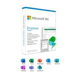 Microsoft 365 Empresa Estándar 64-bit 1 Usuario 5 Dispositivos Plurilingüe Windows/Mac