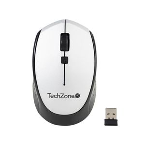 Mouse Techzone Inlambrico Ergonomico Gris Plata Texturixado (TZ19MOU01-INAPL)