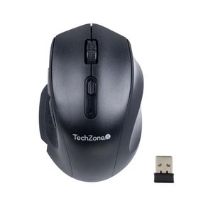 Mouse Techzone Inalambrico Ergonomico 6 Botones Usb Color Negro(TZMOUG205-INA)