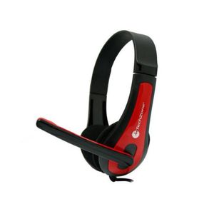 Diadema Techzone Microfono Negro Rojo Ent 3.5 Almoad Ajust(TZ15PCAUD)