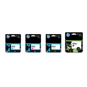 Combo de 4 cartuchos Tinta HP 954 XL Negra + Tinta HP 954 Cyan + Tinta HP 954 Magenta + Tinta HP 954 Amarillo