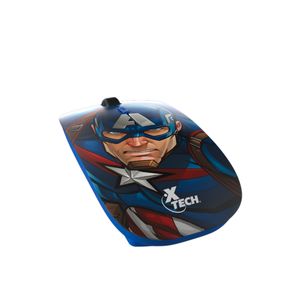 Mouse XTECH Marvel Capitan America Inalambrico 1600 Dpi Azul (Xtm-M340ca)